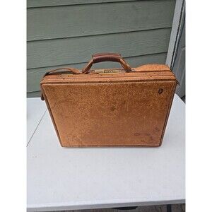 Vintage Hartmann briefcase leather attache tan brown classic business